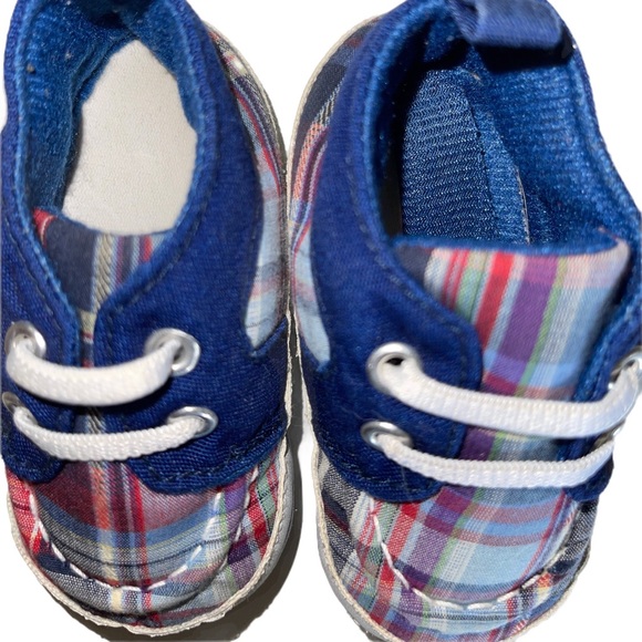 3-6M Baby Vision Baby Boy Plaid Shoes - Picture 4 of 16